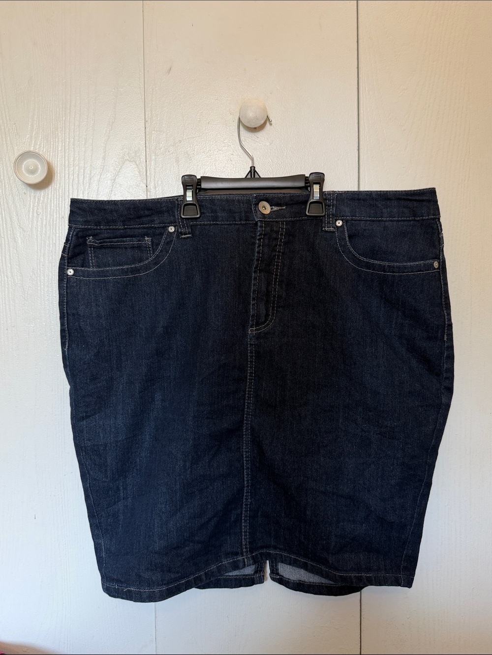 Nine West Dark Blue Denim Pencil Skirt